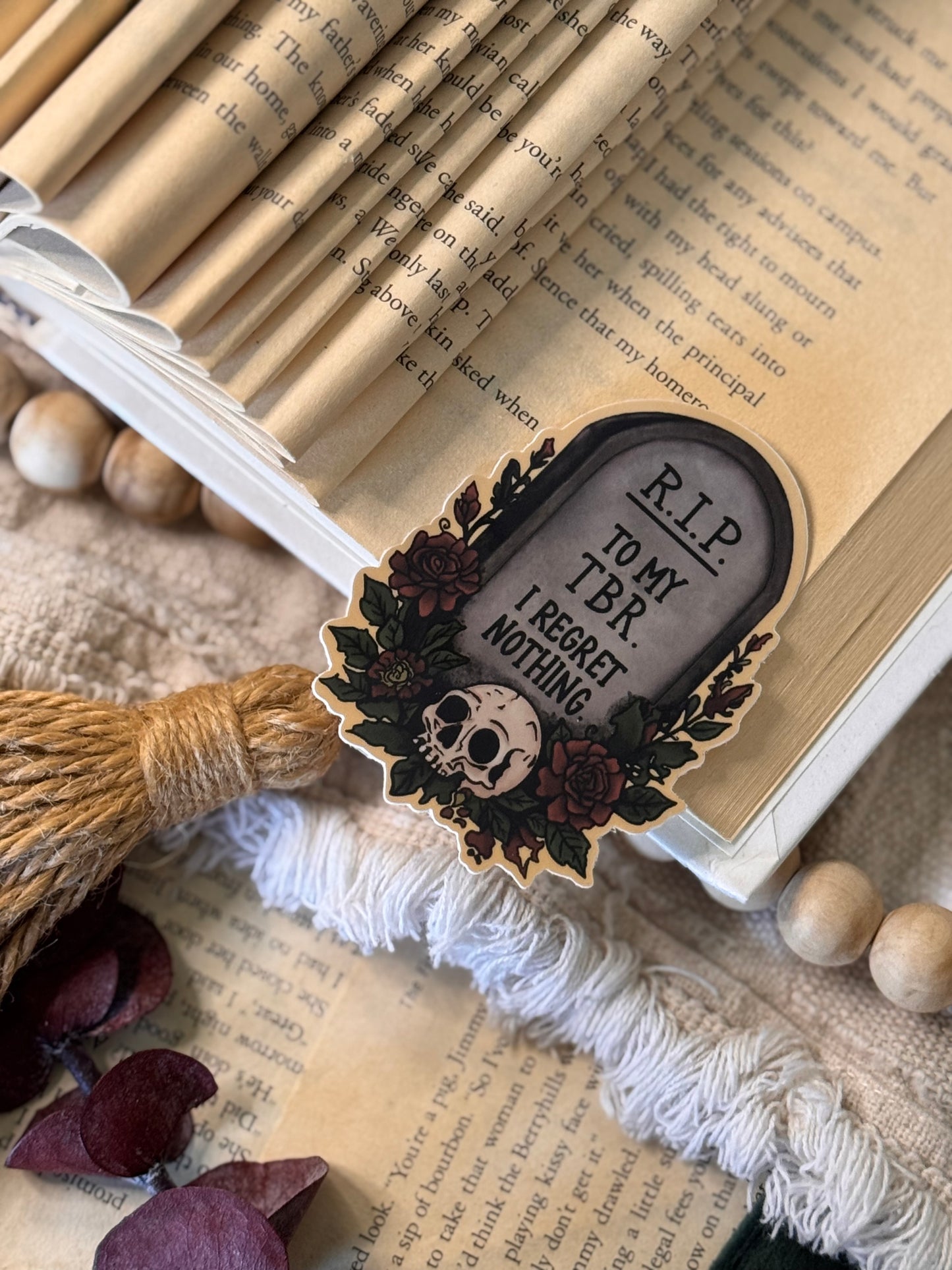 RIP to my TBR- Bookish Sticker