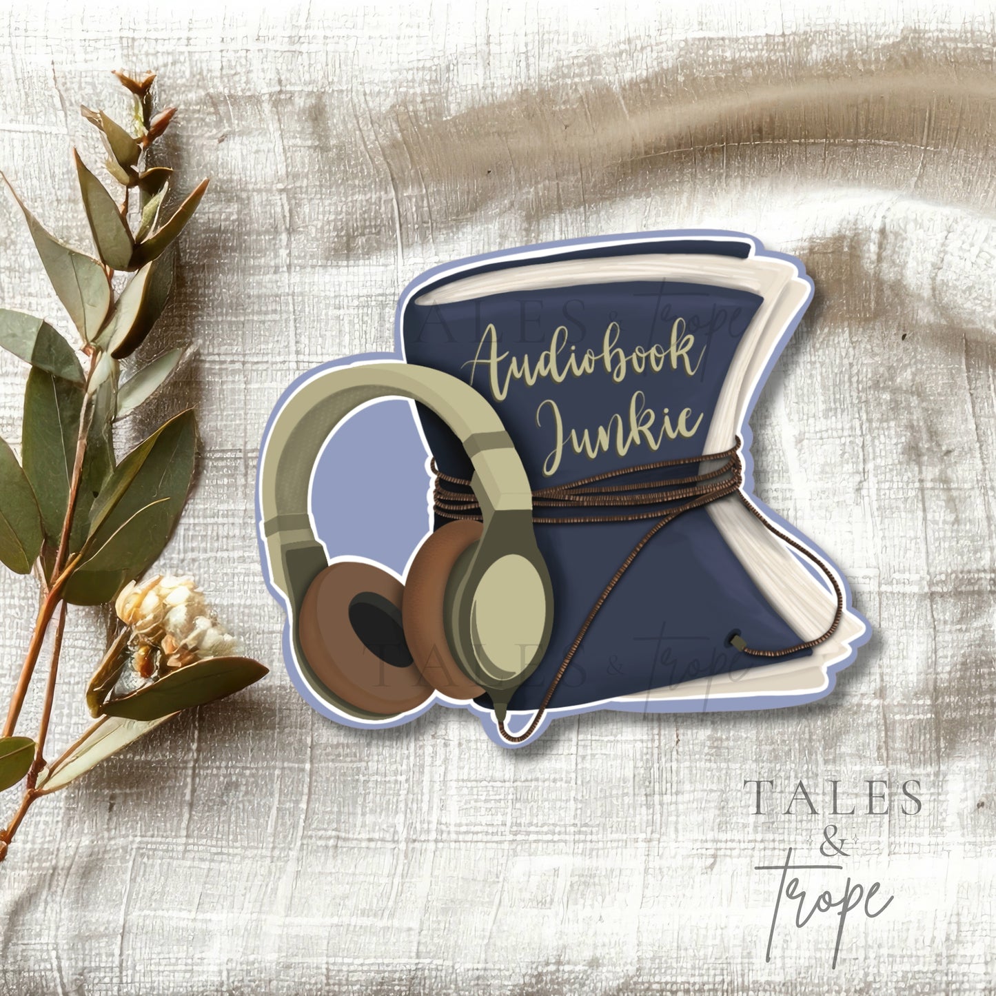 Audiobook Junkie- Bookish Sticker