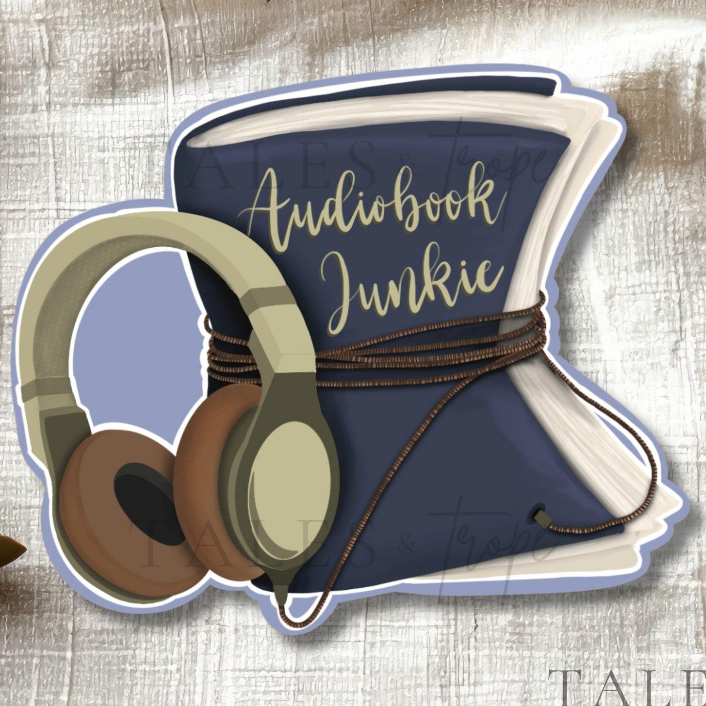 Audiobook Junkie- Bookish Sticker