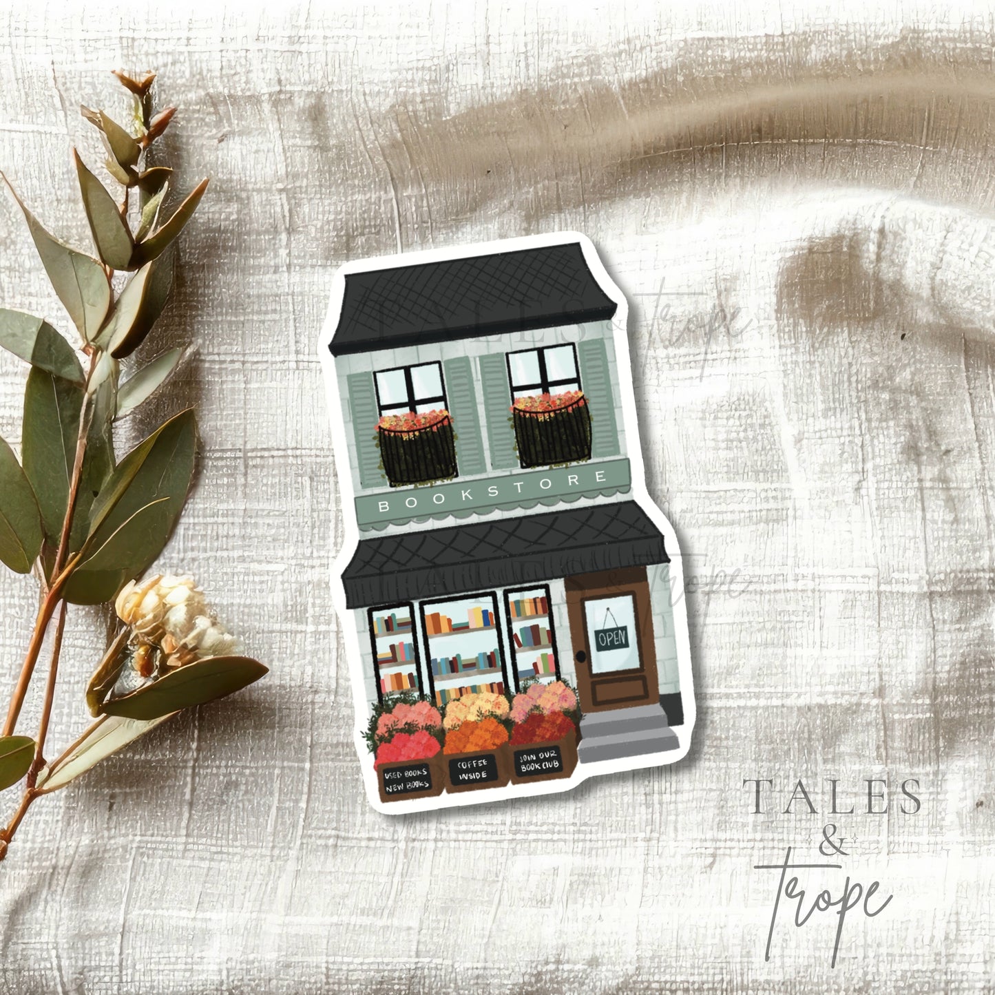 Cute bookstore-Bookish Sticker