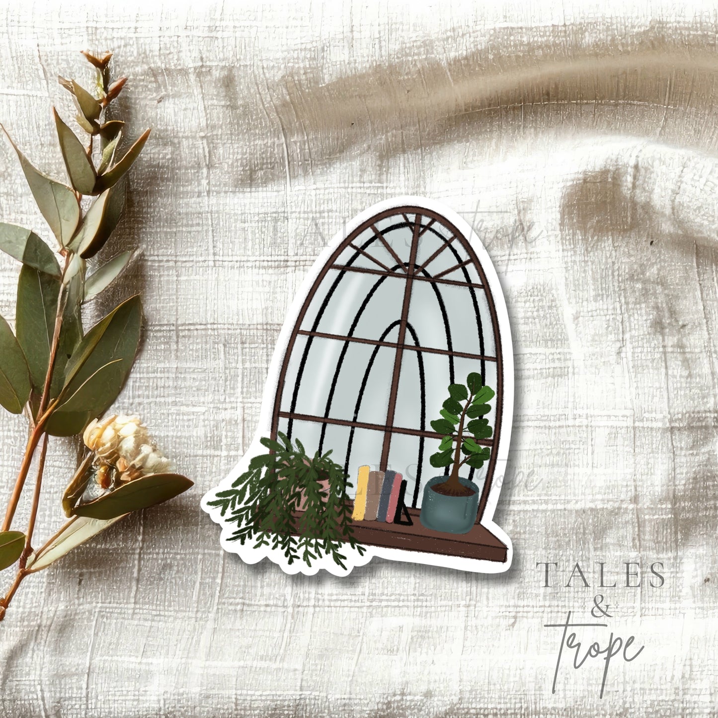 Cozy bookish window -Bookish Sticker