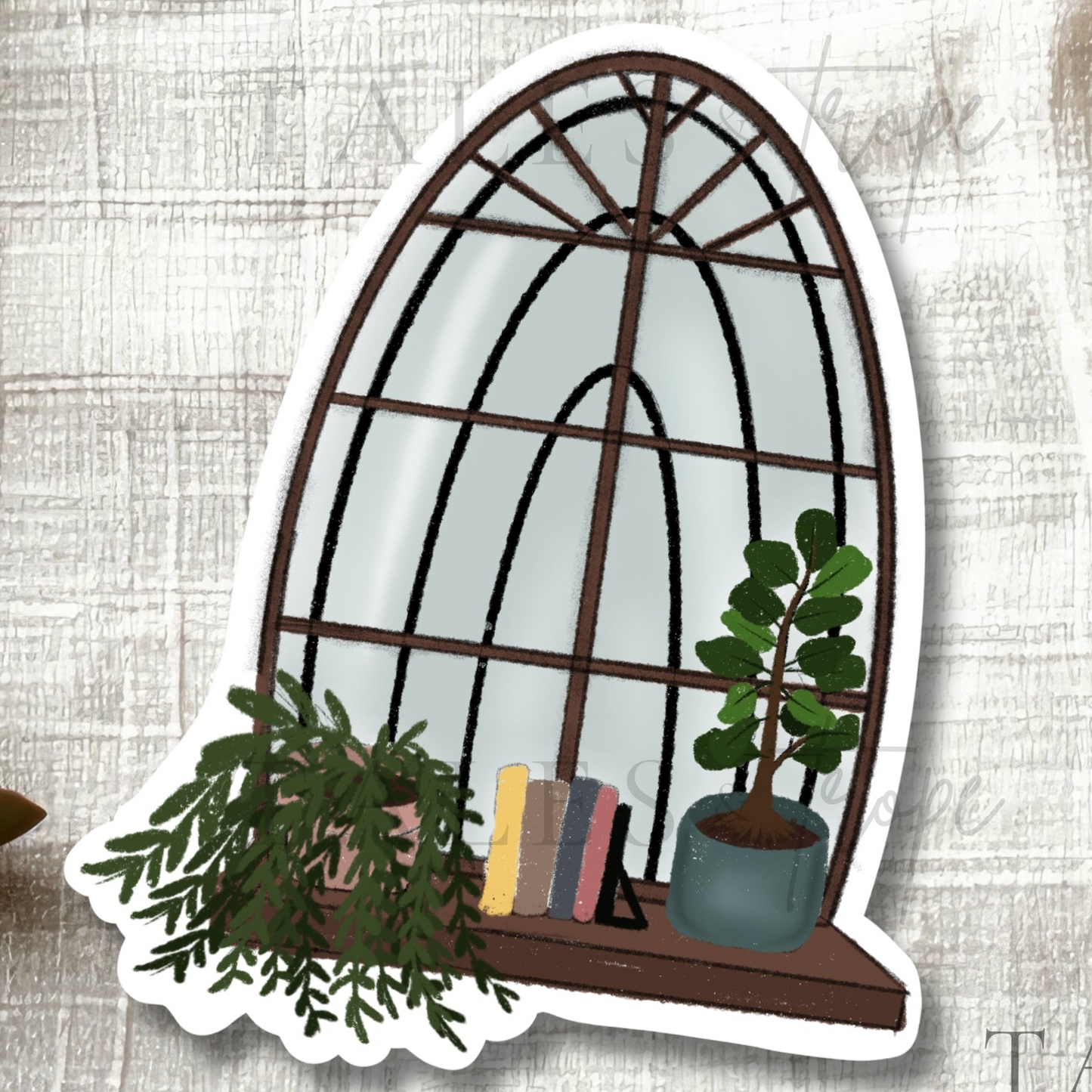 Cozy bookish window -Bookish Sticker