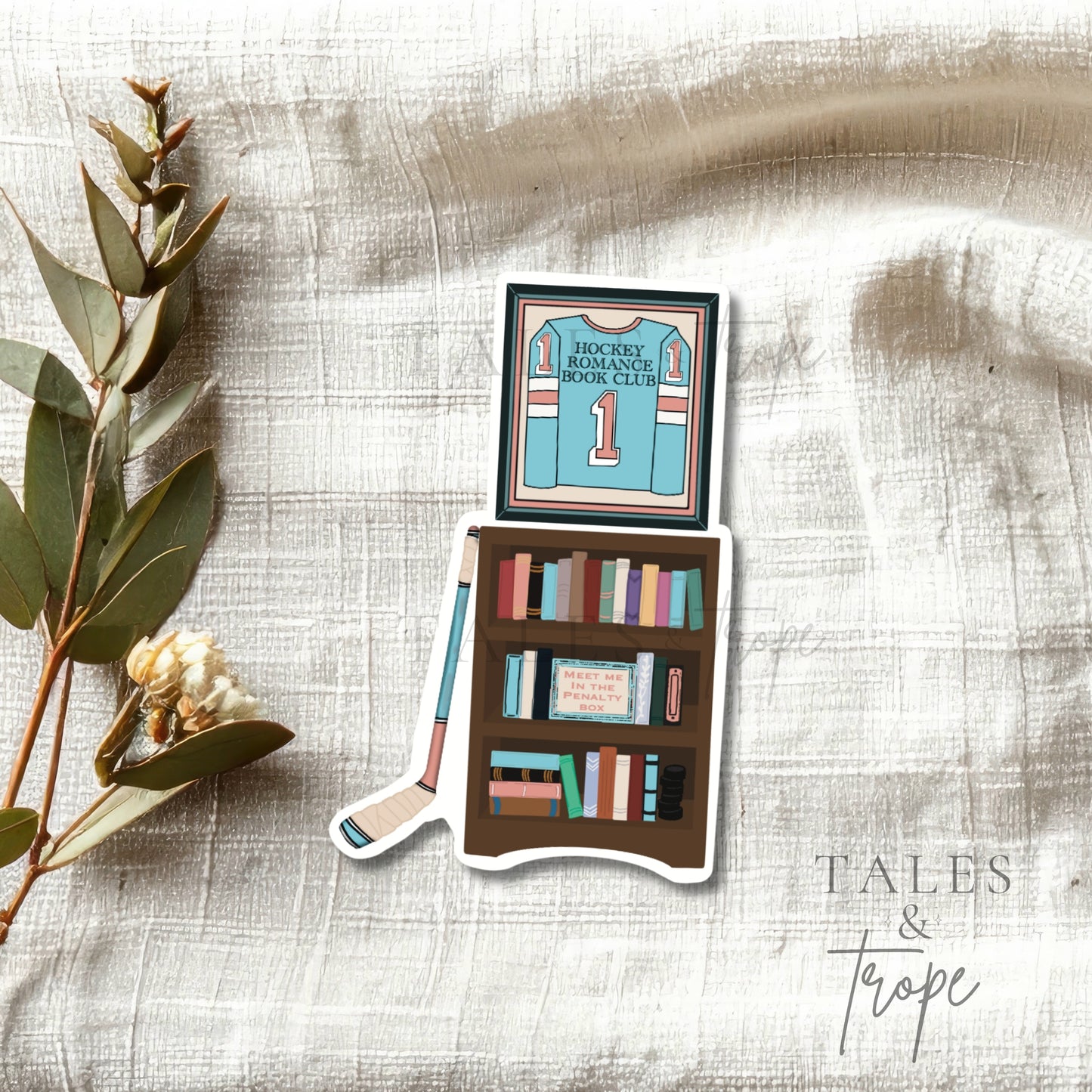 Hockey romance book club -Bookish Sticker