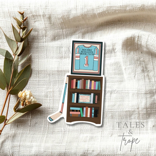 Hockey romance book club -Bookish Sticker