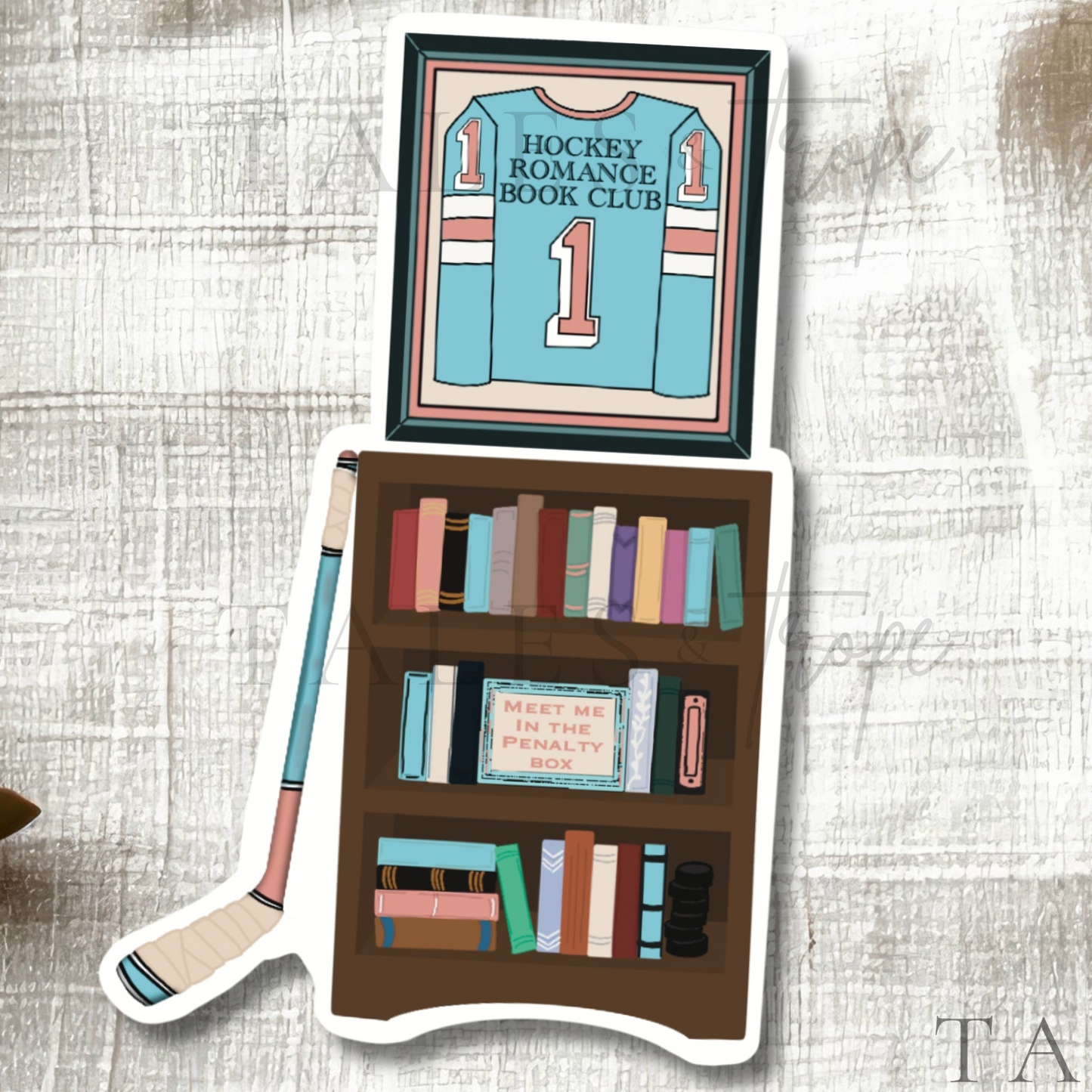 Hockey romance book club -Bookish Sticker