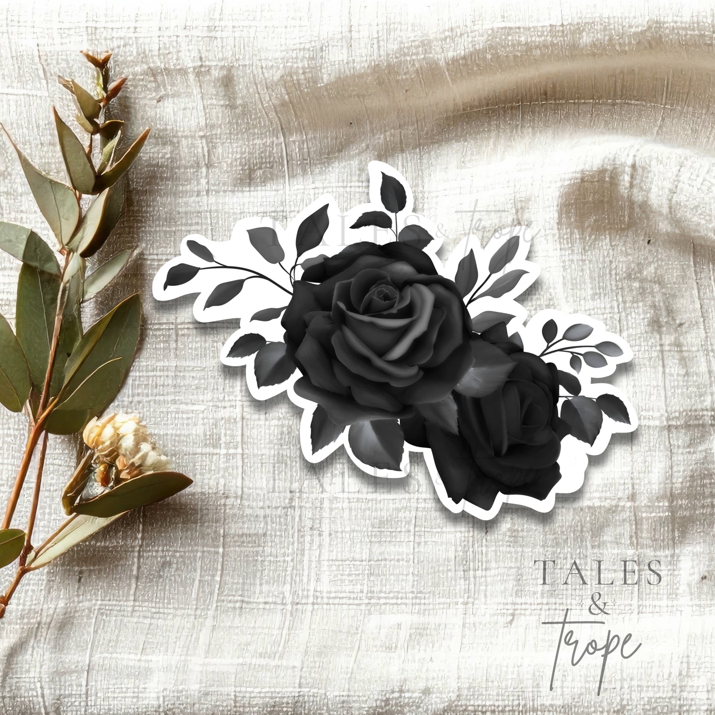 Black roses-Bookish Sticker