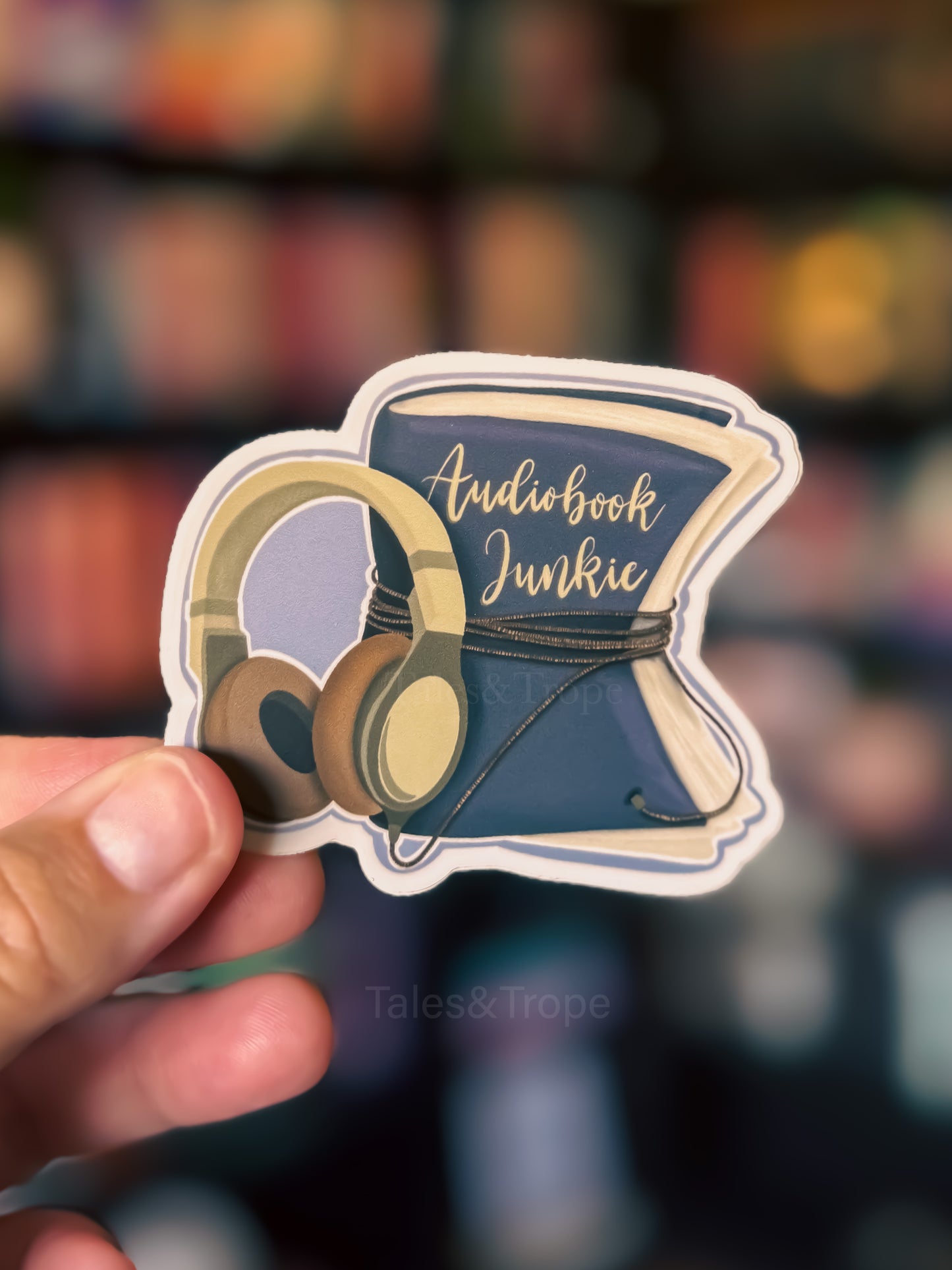 Audiobook Junkie- Bookish Sticker