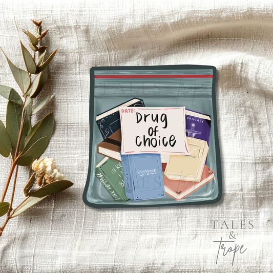 Drug of choice-Bookish Sticker