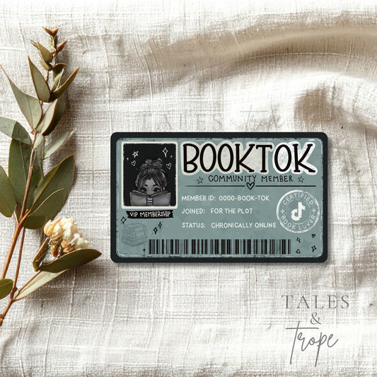 Booktok community membership card-Bookish Sticker