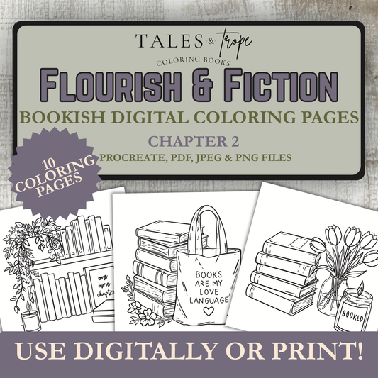 Digital coloring pages-Flourish & Fiction: Chapter 2