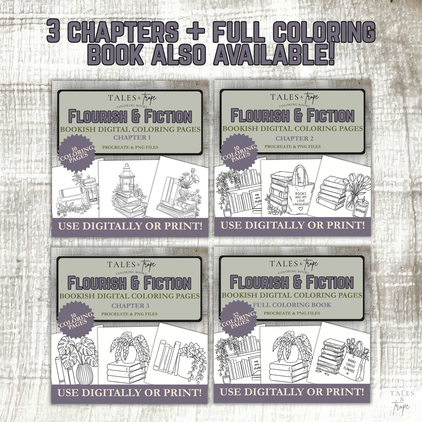 Digital coloring pages-Flourish & Fiction: Chapter 2